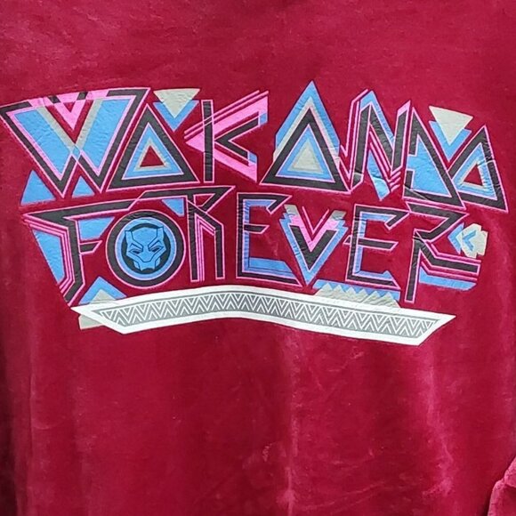Women's Marvel Wakanda Forever Velour Graphic Zip-Up Hoodie | XXL - Picture 6 of 11